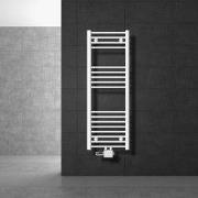 Badkamerradiator Sahara 400 x 1200 mm Wit recht + midden aansluiting