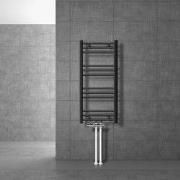 Badkamerradiator Sahara 400 x 800 mm antraciet recht + middenaansluiti...