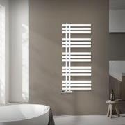 Badkamer radiator middenaansluiting 500x1200 mm wit met muuraansluitse...