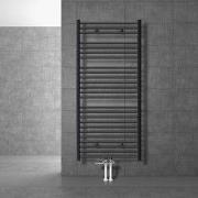 Badkamerradiator Sahara 750 x 1500 mm antraciet gebogen + middenaanslu...