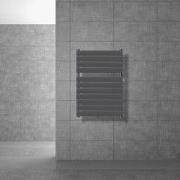Badkamer radiator Stoom 800x600 mm antraciet met middenaansluiting