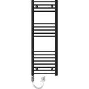 Badkamerradiator Sahara 400x1200 mm antraciet gebogen met zijaansluiti...