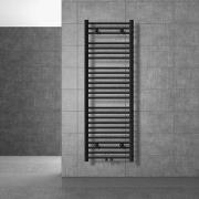 Badkamerradiator Sahara 500x1500 mm zwart mat recht met middenaansluit...