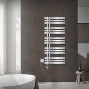 Badkamer radiator middenaansluiting 500x1200 mm chroom met verwarmings...