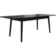Meubella - Eetkamertafel Monor - Zwart eiken - 220 cm - Uitschuifbaar
