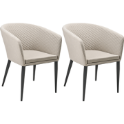 CURGOS - Tuinstoel set van 2 - Beige - Stof