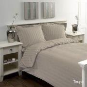 Papillon Dekbedovertrek Satijn Uni Taupe-Lits-jumeaux (240 x 200/220 c...