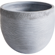 ZAKROS - Bloempot - Grijs - 38 cm - Klei-vezelmengsel