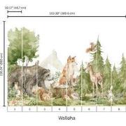 Bospret - Kinderbehang - 389,6 cm x 280 cm - Walloha