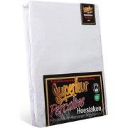 Superieur Hoeslaken - 200x220 cm - Wit - 100% katoen