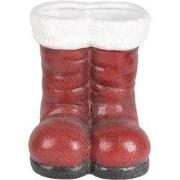 Clayre & Eef Kerstdecoratie Beeld Schoenen 22x22x23 cm Rood Terracotta