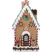 Clayre & Eef Gingerbread house 28x28x51 cm Bruin Polyresin