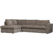 WOOOD Hajo Hoekbank Links - Rib - Taupe - 84x283x197