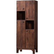 WOOOD opbergkast Staes - Mango Hout - Walnoot - 210x75x45 cm