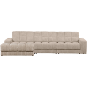 WOOOD Second Date Chaise Longue Links - Grove Ribstof - Travertin