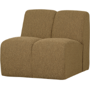 WOOOD Mojo 1-Zits Bank - Bouclé - Geel/Bruin - 74x80x97