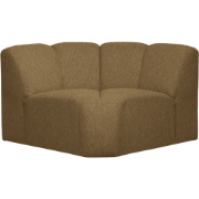 WOOOD Mojo Bank Hoekelement - Bouclé - Geel/Bruin Melange - 75x68x77