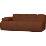 WOOOD Mojo 2-Zits Bank Met Arm Links - Bouclé - Roest Bruin Melange