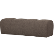 WOOOD Mojo Eetbankje 164 cm Mojo - Bouclé - Bruin Melange - 49x164x45