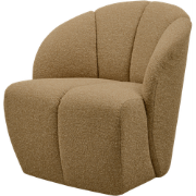 WOOOD Mojo Draaifauteuil - Bouclé - Geel/Bruin Melange - 75x68x77