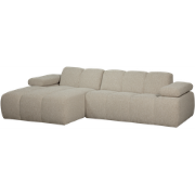 WOOOD Mojo Chaise Longue Bank Links - Bouclé - Beige Melange