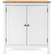 Ladekast met 2 deuren L80 cm - Wit decor - BERGEN