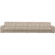 WOOOD Second Date 4-zits Bank - Grove Ribstof - Travertin