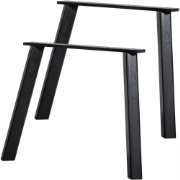 WOOOD Haarlem 4-standen poot - Eiken - Zwart - Set van 2