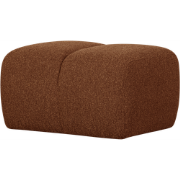 WOOOD Mojo Poef - Bouclé - Roest Bruin Melange - 80x60x45