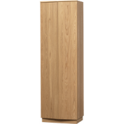 WOOOD Zuma Hoge Kast - Push-To-Open - Eiken - Transparant - 210x67x46