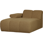 WOOOD Mojo Chaise Longue Elementenbank Links - Bouclé - Geel/Bruin