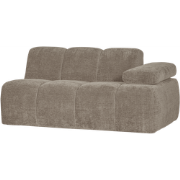 WOOOD Mojo 1,5-Zits Bank Met Arm Rechts - Ribstof - Zand - 74x160x67