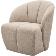 WOOOD Mojo Draaifauteuil - Bouclé - Beige Melange - 75x68x77