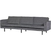 WOOOD Rodeo 3-Zits Bank - Streep - Zwart/Grijs - 85x277x86 cm,