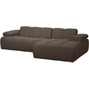 WOOOD Mojo Chaise Longue Bank Rechts - Bouclé - Bruin Melange