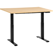 DESTINES - Elektr bureau - Zwart/Lichtbruin - 120 x 60 cm - Vezelplaat