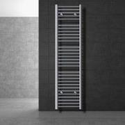 Badkamerradiator Sahara 400x1800 mm chroom gebogen met zijaansluiting