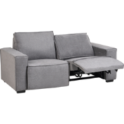 NUKARI - Tweezitsbank elektrisch verstelbaar - Grijs - Stoffen