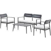 Morella loungeset - 4-delig - carbon black - valley sand
