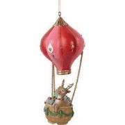 Clayre & Eef Kersthanger Luchtballon Ø 7x17 cm Rood Kunststof