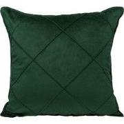 QUVIO Sierkussen gevuld met ruit patroon - 50 x 50 cm - Fluweel - Donk...