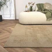 Wollen vloerkleed Twig beige/bruin - Interieur05 Beige; Bruin