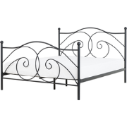 DINARD  - Tweepersoonsbed - Zwart - 160 x 200 cm - Metaal