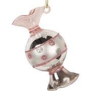 Clayre & Eef Kersthanger Ø 4x8 cm Zilverkleurig Glas