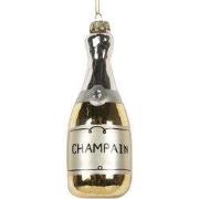 Clayre & Eef Kersthanger Fles Ø 5x14 cm Goudkleurig Glas