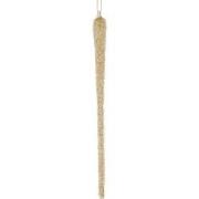 Clayre & Eef Kersthanger Ijspegel Ø 2x25 cm Goudkleurig Glas