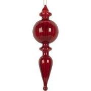 Clayre & Eef Kerstbal Ø 5x17 cm Rood Glas