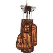 Clayre & Eef Kersthanger 6x4x13 cm Bruin Glas