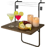 HIXA Aktive Balkontafel - Inklapbaar - Hangend - Zwart - 60x40x60cm - ...