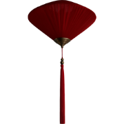 Fine Asianliving Chinese Lampion Bordeaux Rood Zijde D50xH30cm